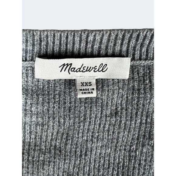 Madewell Sweater Womens Grey Asherton Waffle Henley Sweater Button-Front XXS - Picture 7 of 13